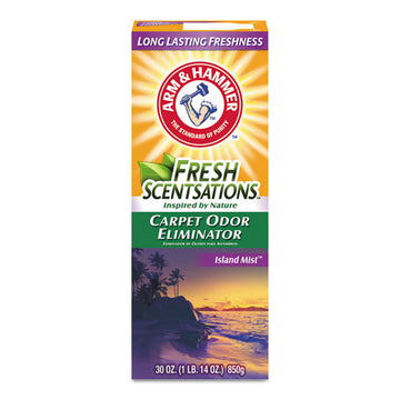 Arm & Hammer™ Fresh Scentsations Carpet Odor Eliminator, Island Mist, 30 Oz Box, 6-carton freeshipping - TVN Wholesale